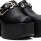 Black 'The J Marc Leather' Mules