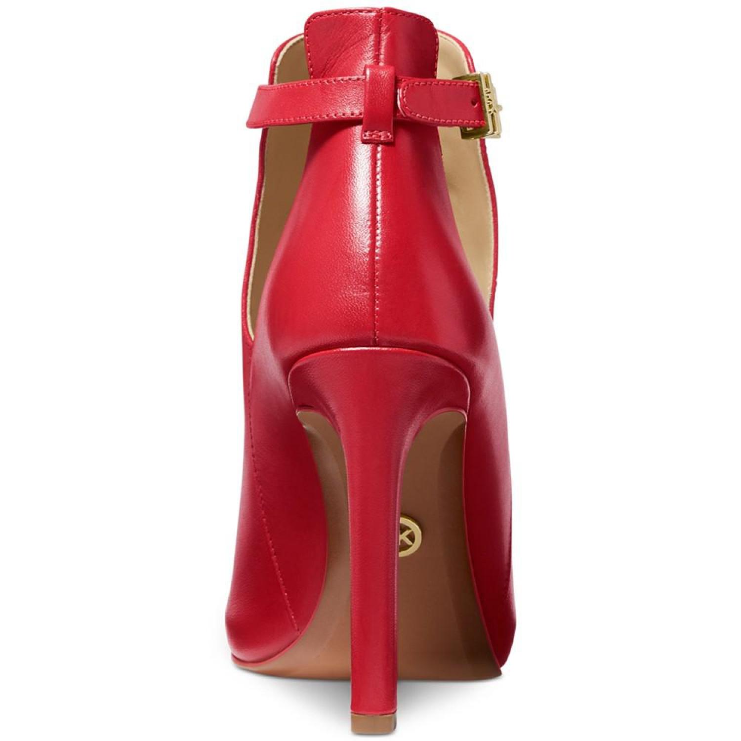 women's lawson high heel buckle open toe shooties