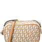 FENDI FF Mini Raffia & Leather Camera Bag