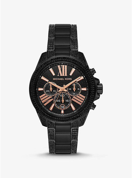 Wren Pavé Black-Tone Watch