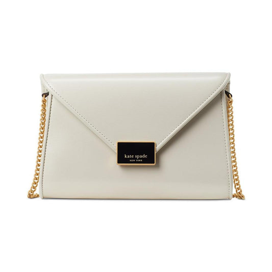 Anna Shiny Textured Leather Small Envelope Clutch