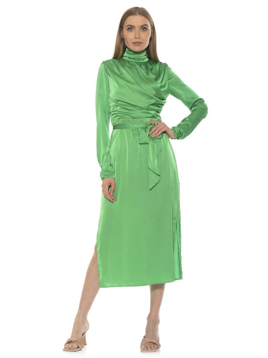 Mockneck Midi Dress