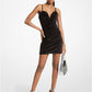 Embellished Velvet Bustier Mini Dress