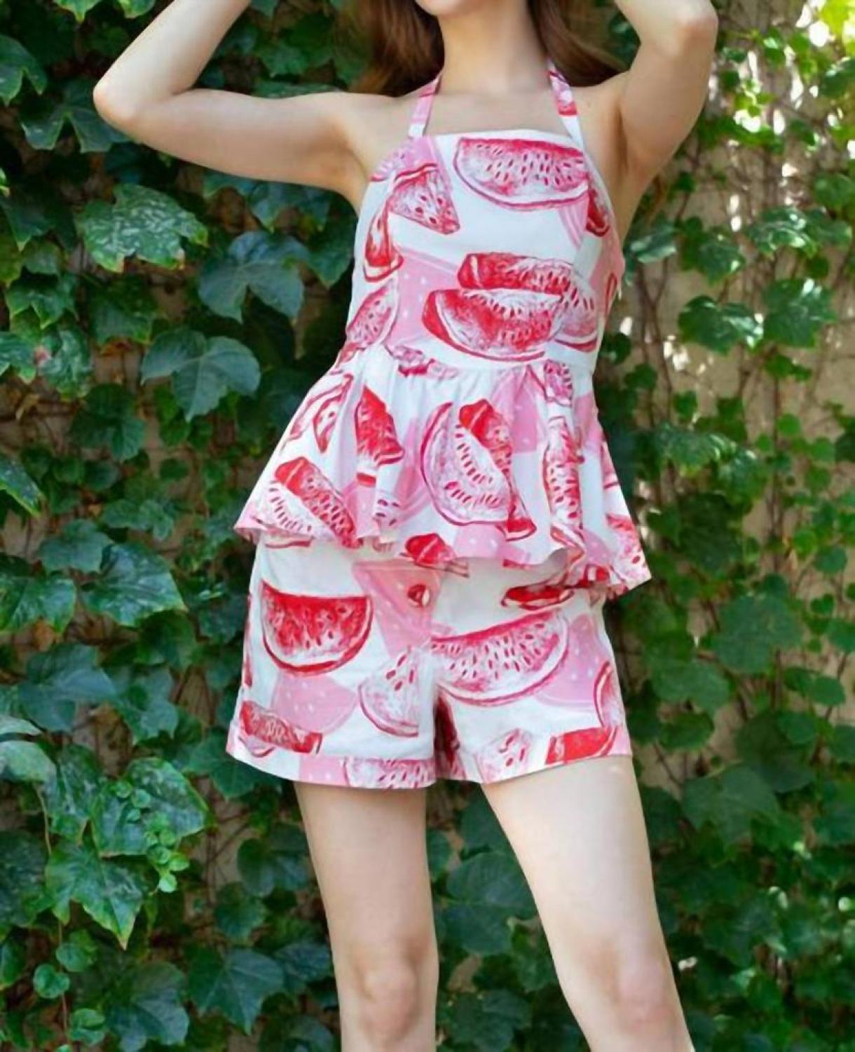 Watermelon Halter Shot Set In Melon Crush