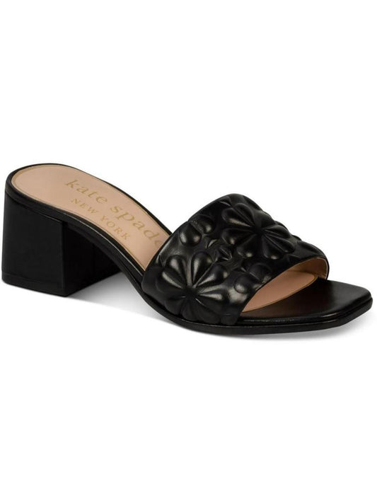 Emmie Mid Womens Leather Dressy Slide Sandals