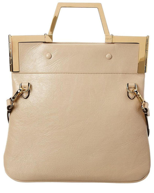 FENDI Flat Small Leather Shoulder Bag