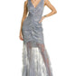 Marchesa Notte V-Neck Gown