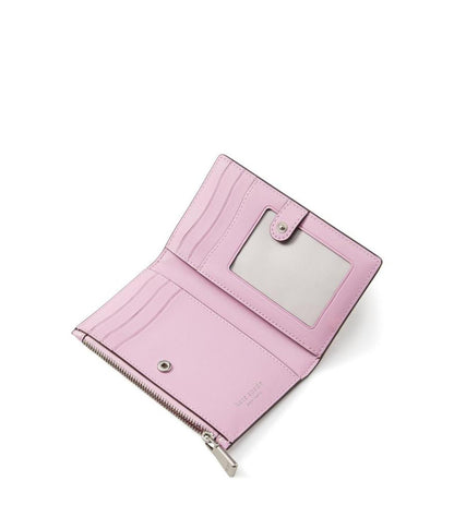 Morgan Gingham Field Printed Pvc Small Slim Bifold Wallet