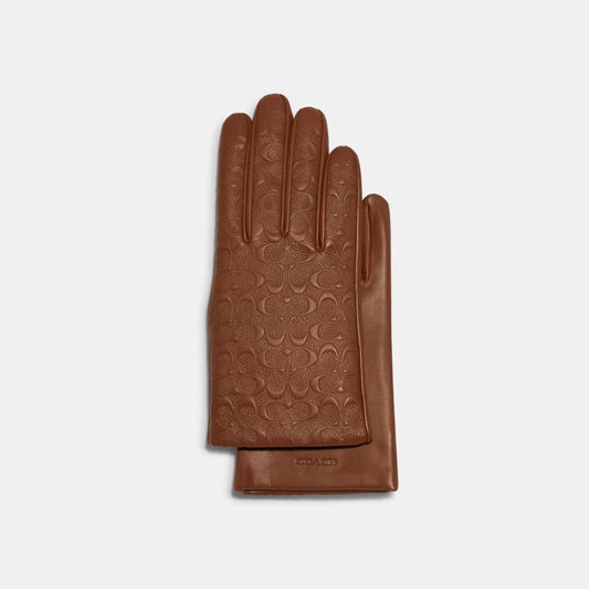 Coach Outlet Signature Leather Tech Gloves