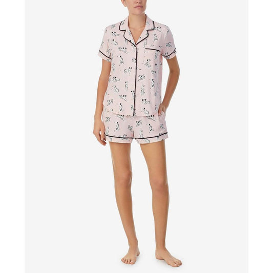 Women's Soft Knit Boxer 2 Piece Pajama Set