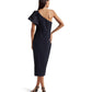 One-Shoulder Crepe Cocktail Dress