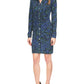 Womens Printed MK Snaps Shirtdress