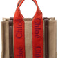 Chloé Woody Small Canvas & Leather Tote