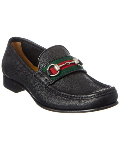 Gucci Horsebit Web Leather Loafer display picture 1
