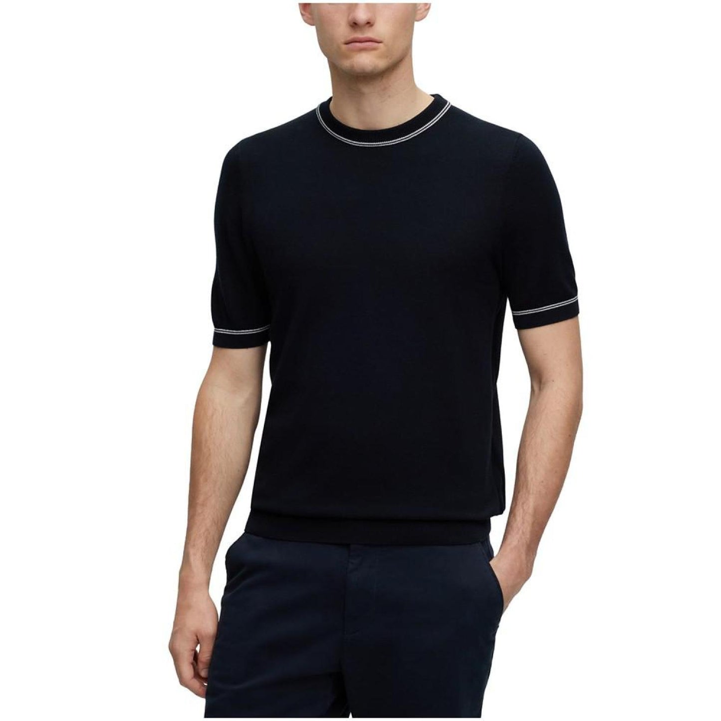 Men's Short-Sleeved Crew-Neck Sweater