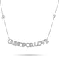 Gucci Blind for Love 18K White Gold 0.45ct Diamond Script Necklace GU10-100223