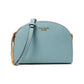 Morgan Saffiano Leather Double Zip Dome Crossbody