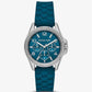 Mini Pilot Pavé Silver-Tone and Logo Silicone Watch