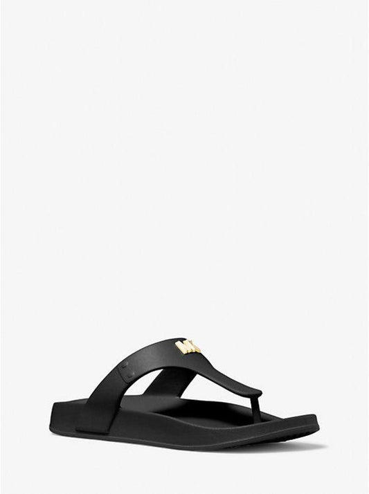 Linsey Logo Rubber T-Strap Sandal