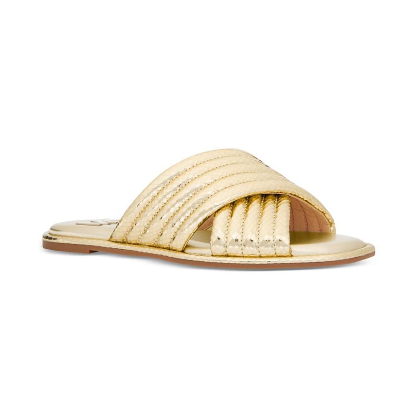 Portia Slip-On Crisscross Quilted Slide Sandals