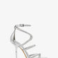 Imani Embellished Metallic Faux Suede Sandal