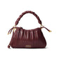 Meringue Pleated Smooth Nappa Leather Small Crossbody