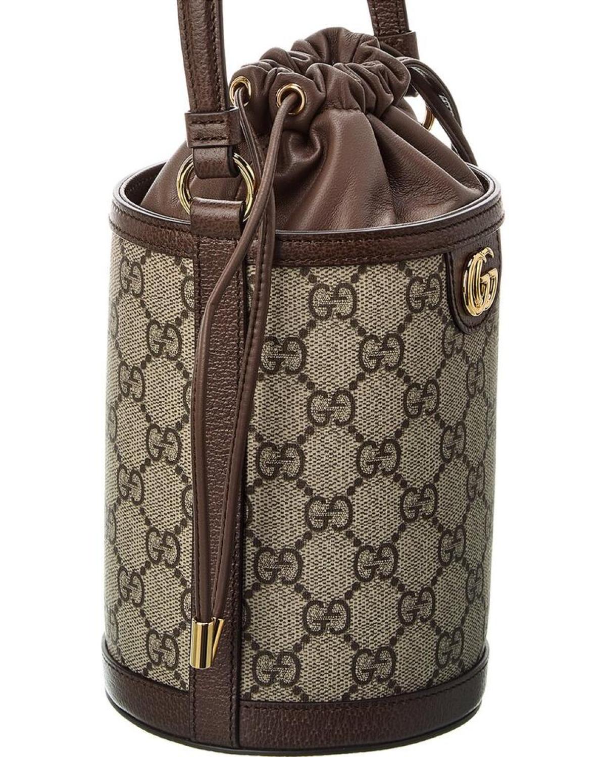 Gucci Ophidia Mini GG Supreme Canvas & Leather Bucket Bag