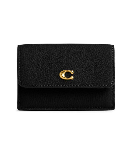 Polished Pebble Leather Essential Mini Trifold Wallet