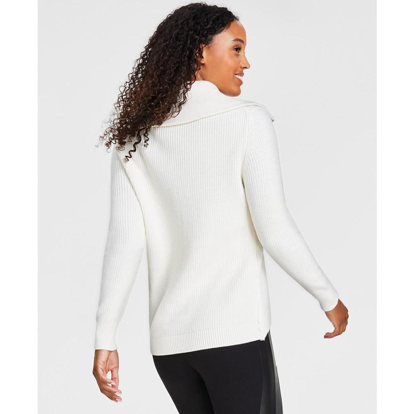 Women's Half-Zip Sweater, Regular & Petite