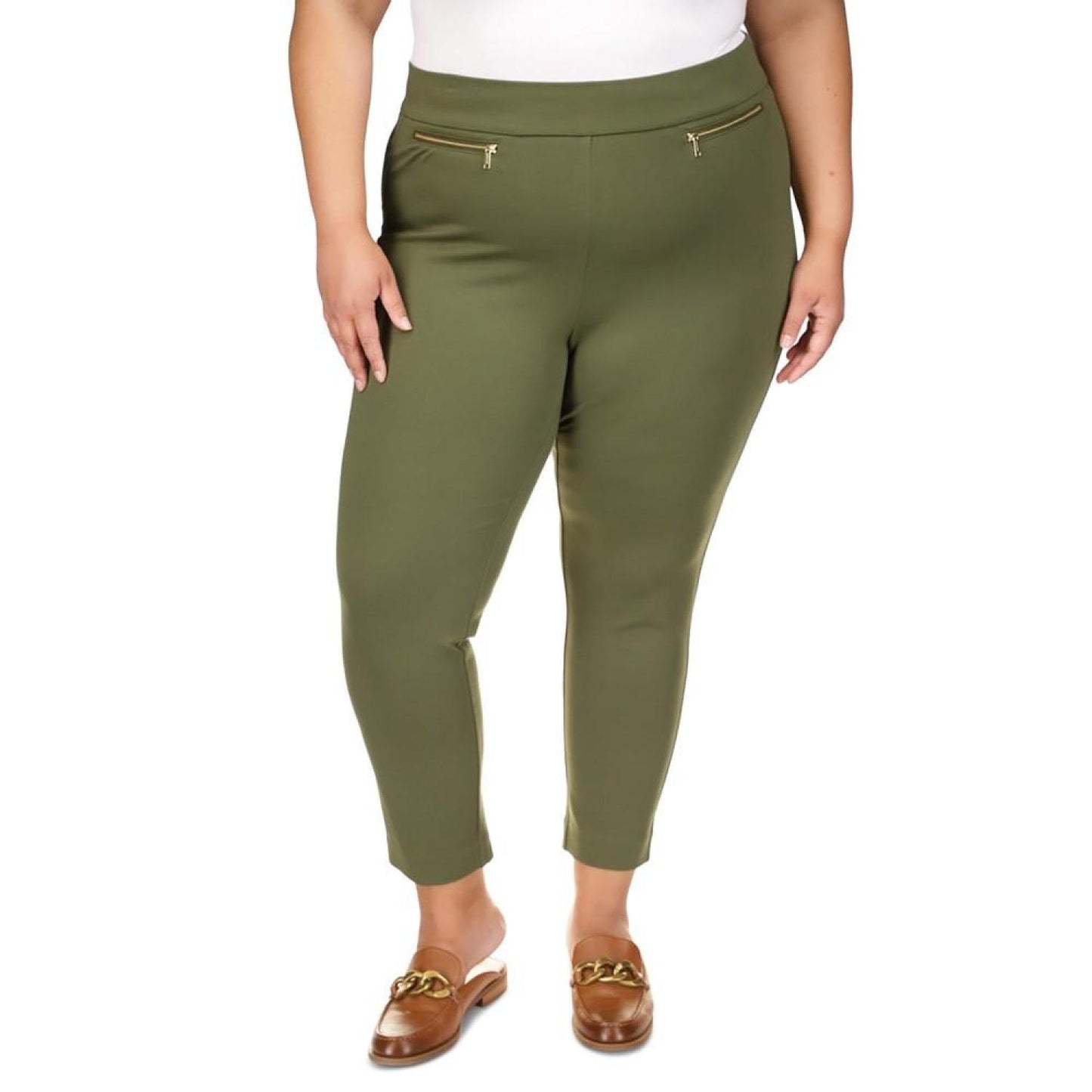 Plus Size High-Rise Pull-On Pants