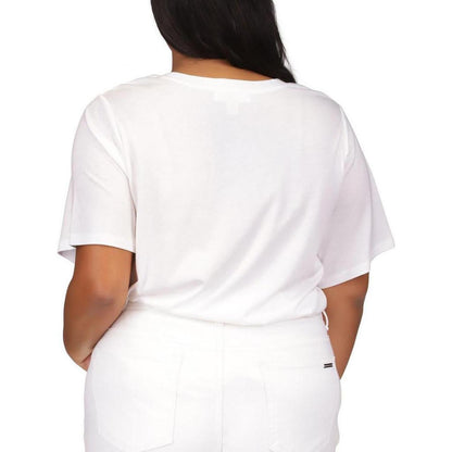 Plus Womens Cotton Logo Graphic T-Shirt