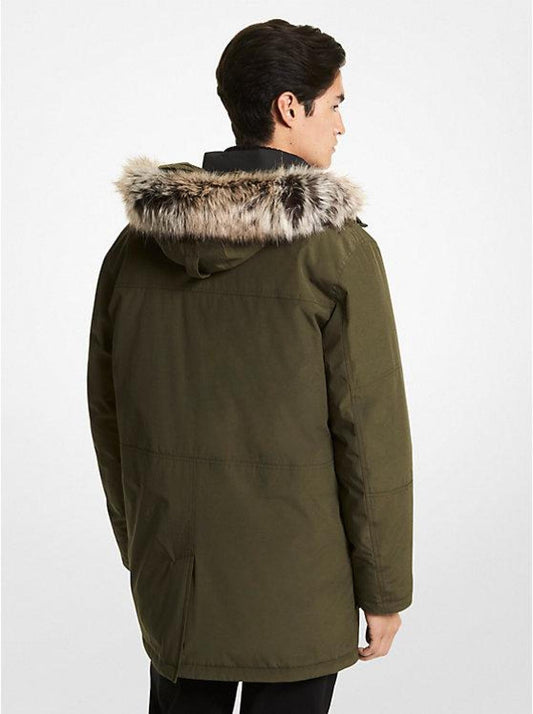 Benson Faux Fur Trim Woven Parka