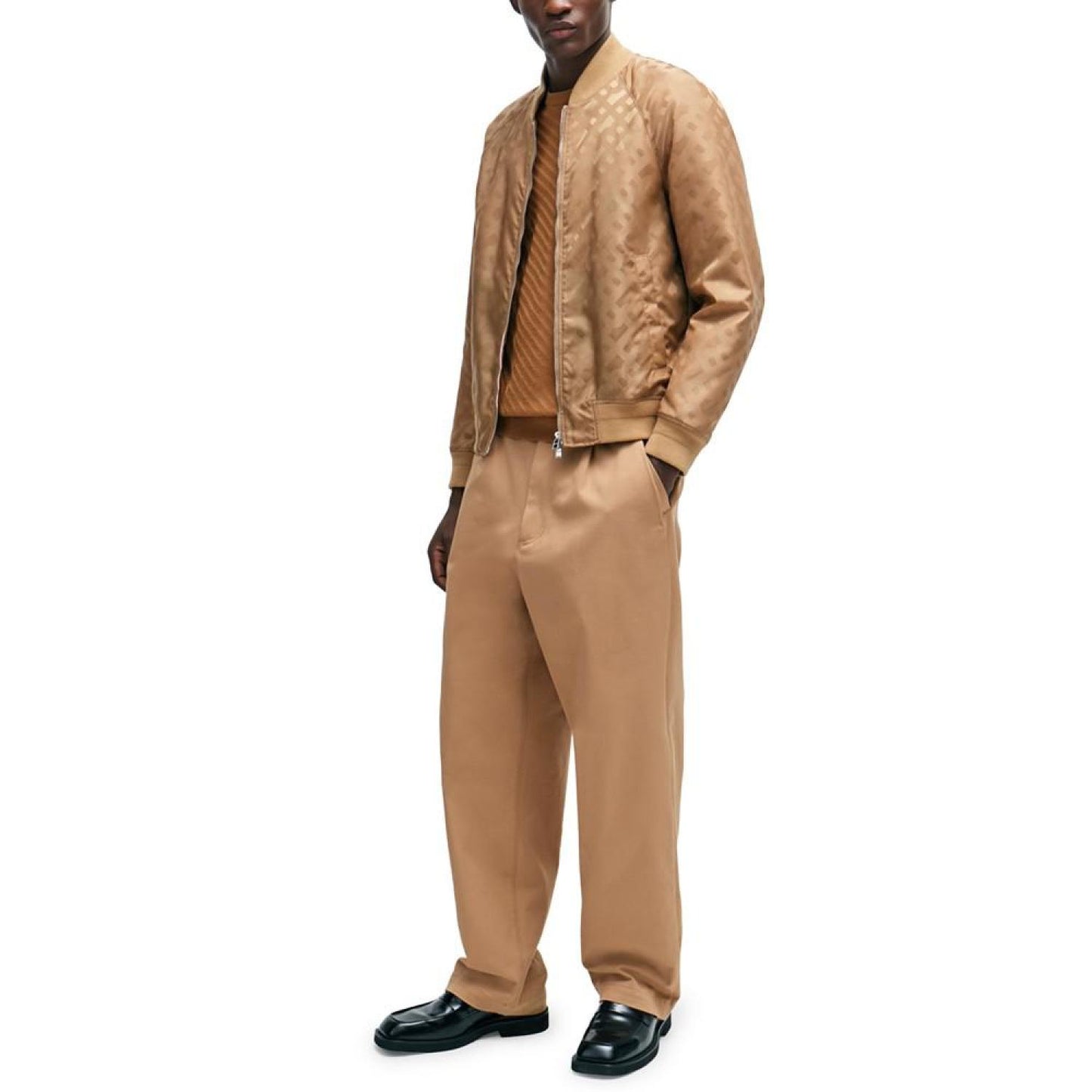 BOSS by Men's Graphic-Jacquard Sweater