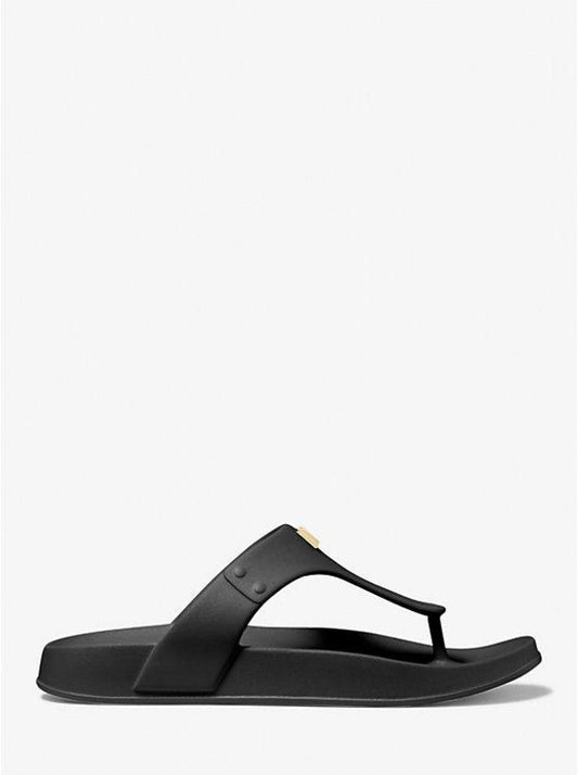 Linsey Logo Rubber T-Strap Sandal