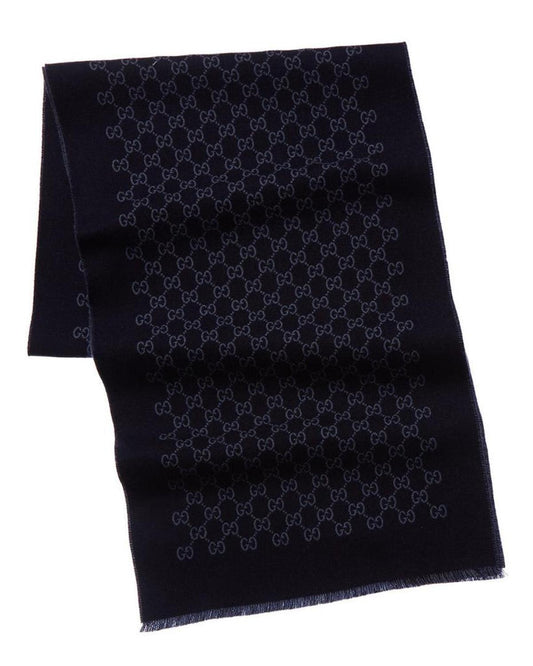 Gucci Double Jacquard GG Wool Scarf, unica