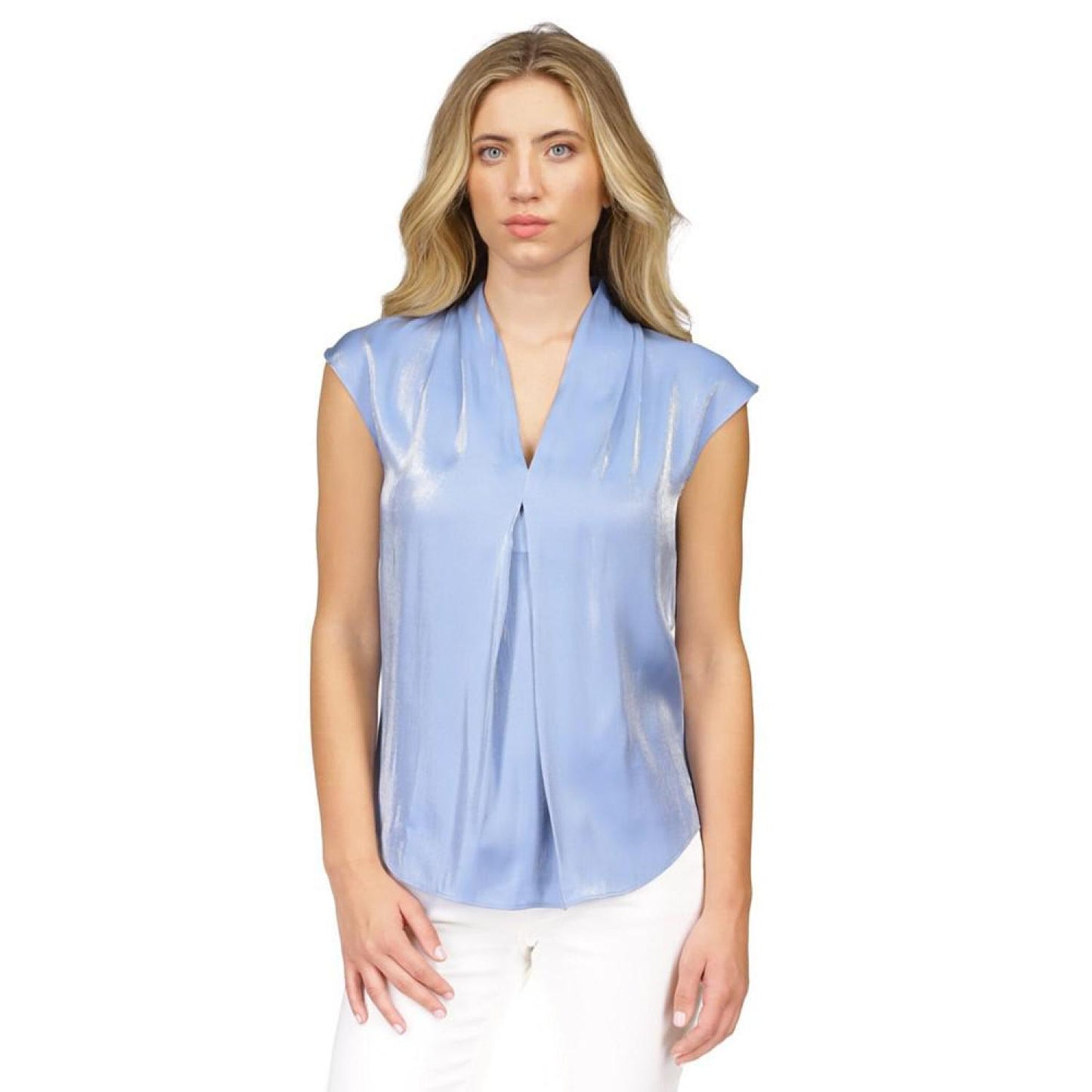 Women's Iridescent Pleated Top