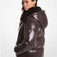 Faux Fur-Trim Quilted Nylon Puffer Jacket