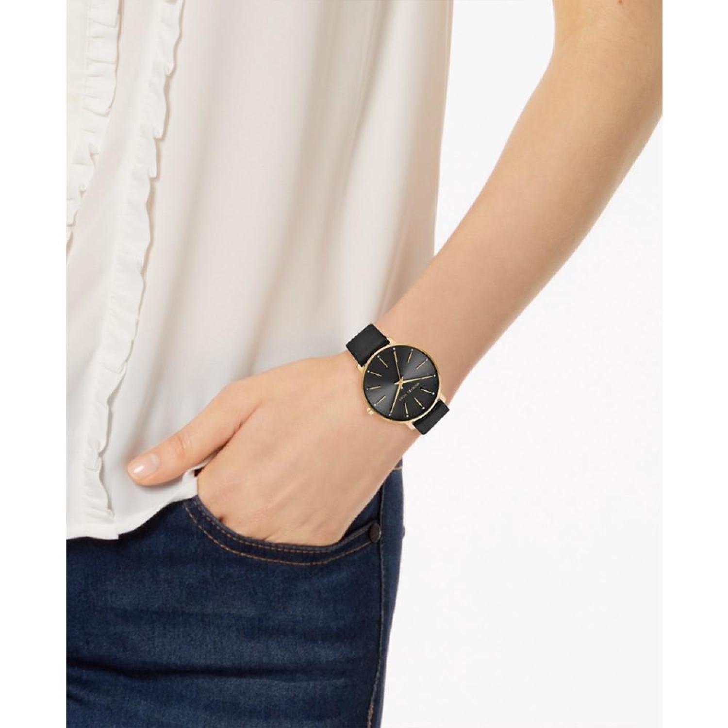 Women's Pyper Black Leather Strap Watch Women's Pyper Black Leather Strap Watch