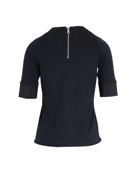 Marc Jacobs Button Detail T-shirt in Black Cotton