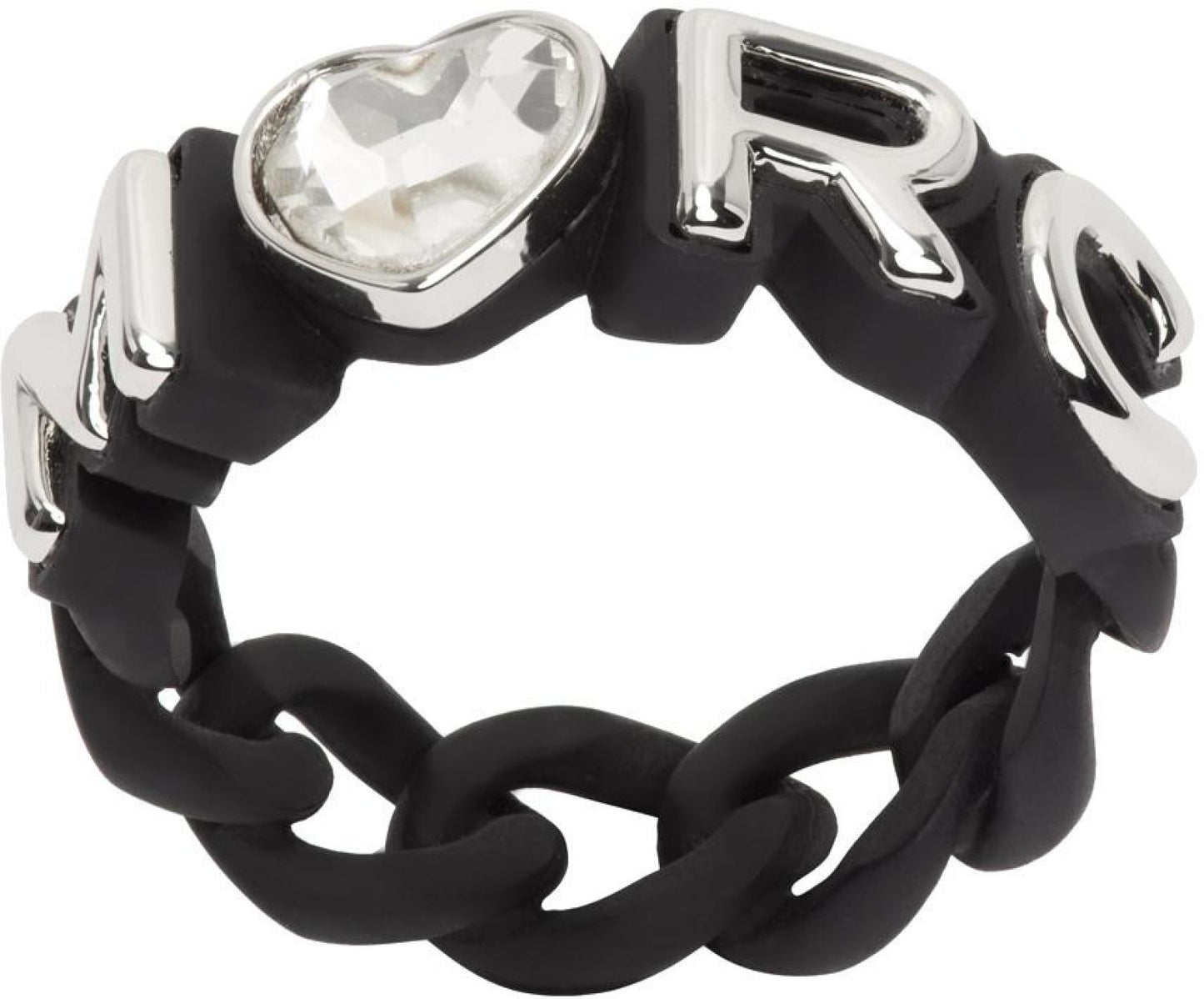Black 'The Charmed Marc Chain' Ring
