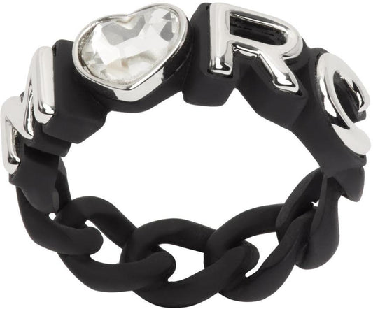Black 'The Charmed Marc Chain' Ring