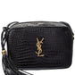Saint Laurent Lou Croc-Embossed Leather Camera Bag