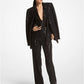 Pinstripe Sequined Crepe Boyfriend Blazer