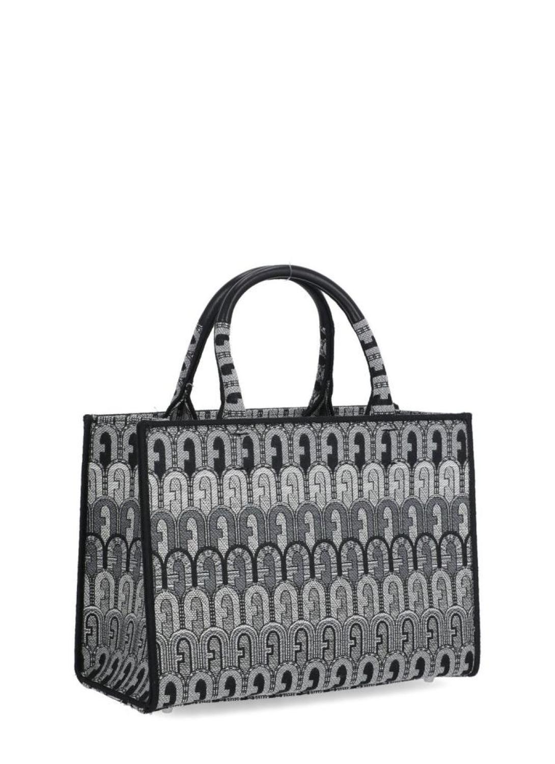 Furla Toni Antracite Jacquard Tote Bag