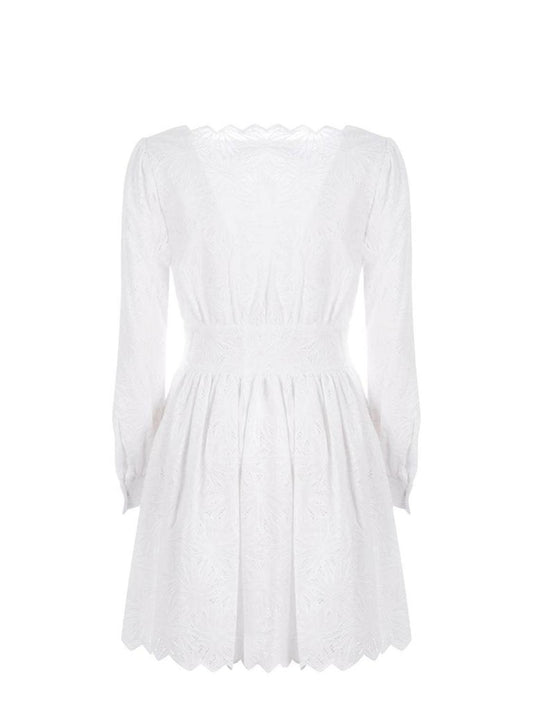 Michael Michael Kors Palm Eyelet V-Neck Dress