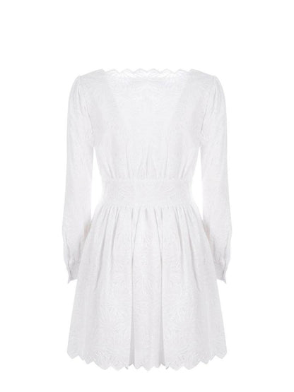 Michael Michael Kors Palm Eyelet V-Neck Dress