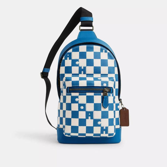 Coach Outlet West Pack With Checkerboard Print