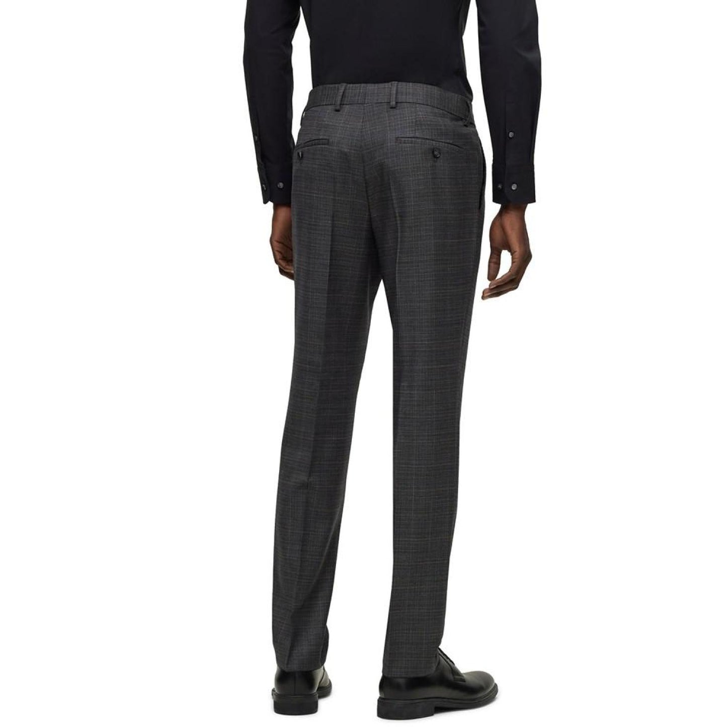 Men's Checked Stretch Slim-Fit Suit