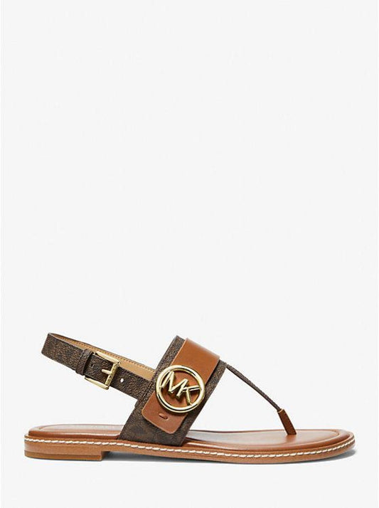 Carmen Logo and Faux Leather Sandal
