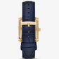 Mini Emery Pavé Gold-Tone and Crocodile Embossed Leather Watch
